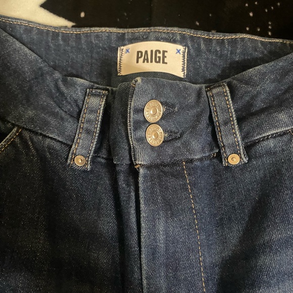 paige flare cargo denim pockets - Picture 2 of 6